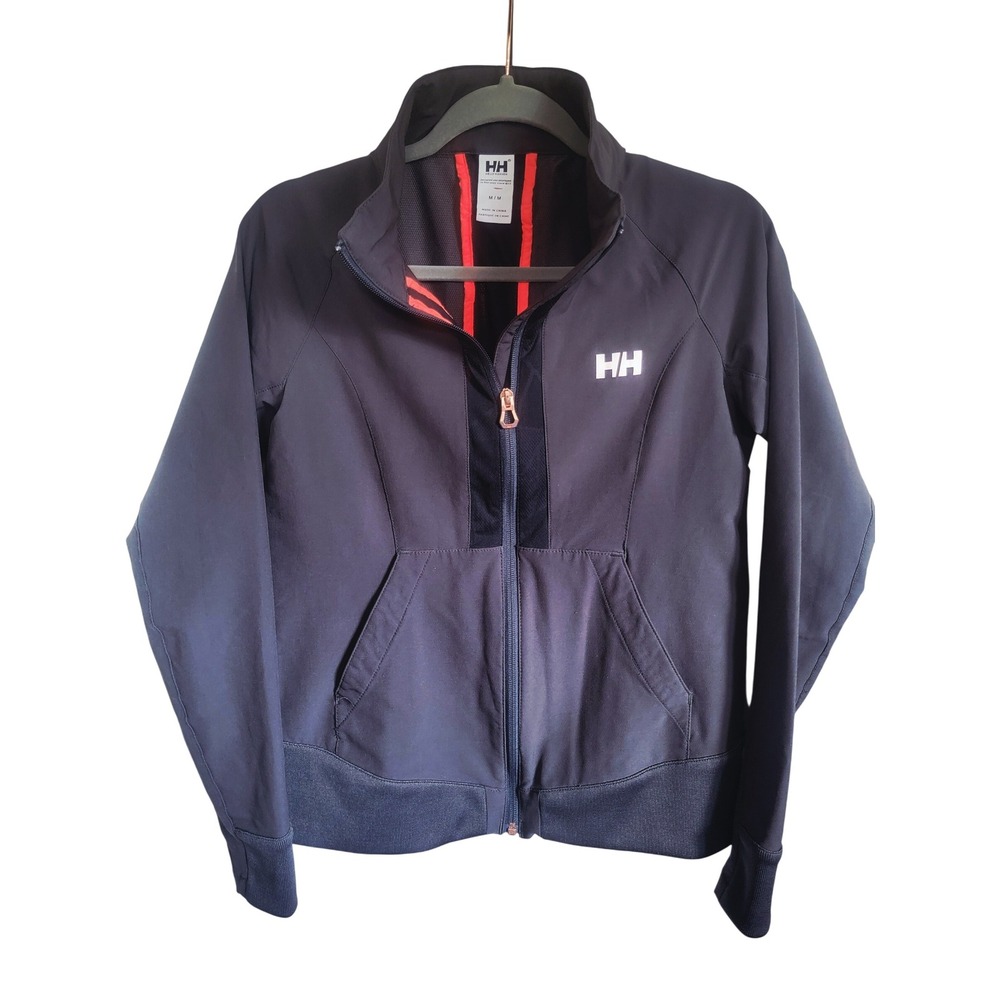 Helly Hansen Navy Blue Zip-Up Jacket with Red Trim